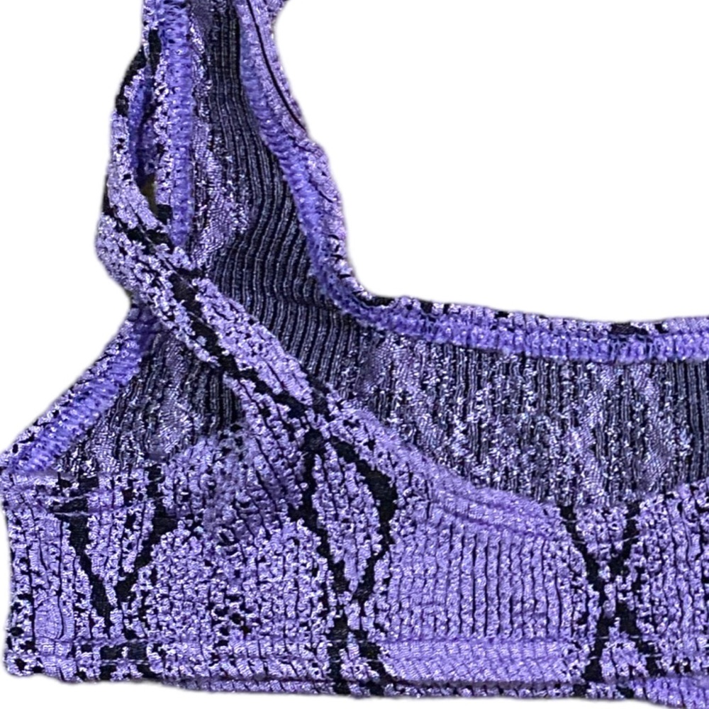 Bond Eye Limeade Edition Violet Python Bikini Top - image 8